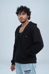 Stay warm and stylish in Xea black zip up hoodie for men. Show off your fashion sense by zipping it up or leaving it open.